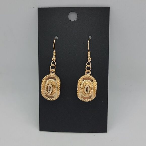 🎈5/$10🎈 EARRINGS..metal, gold cowboy hat.. - Picture 1 of 3